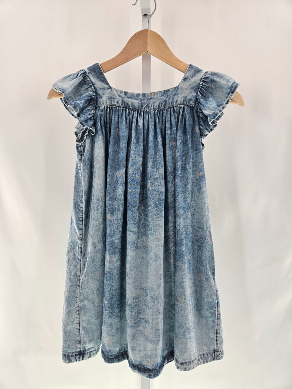 Tucker + Tate Girls Denim Rainbow Print Dress | Size 7
